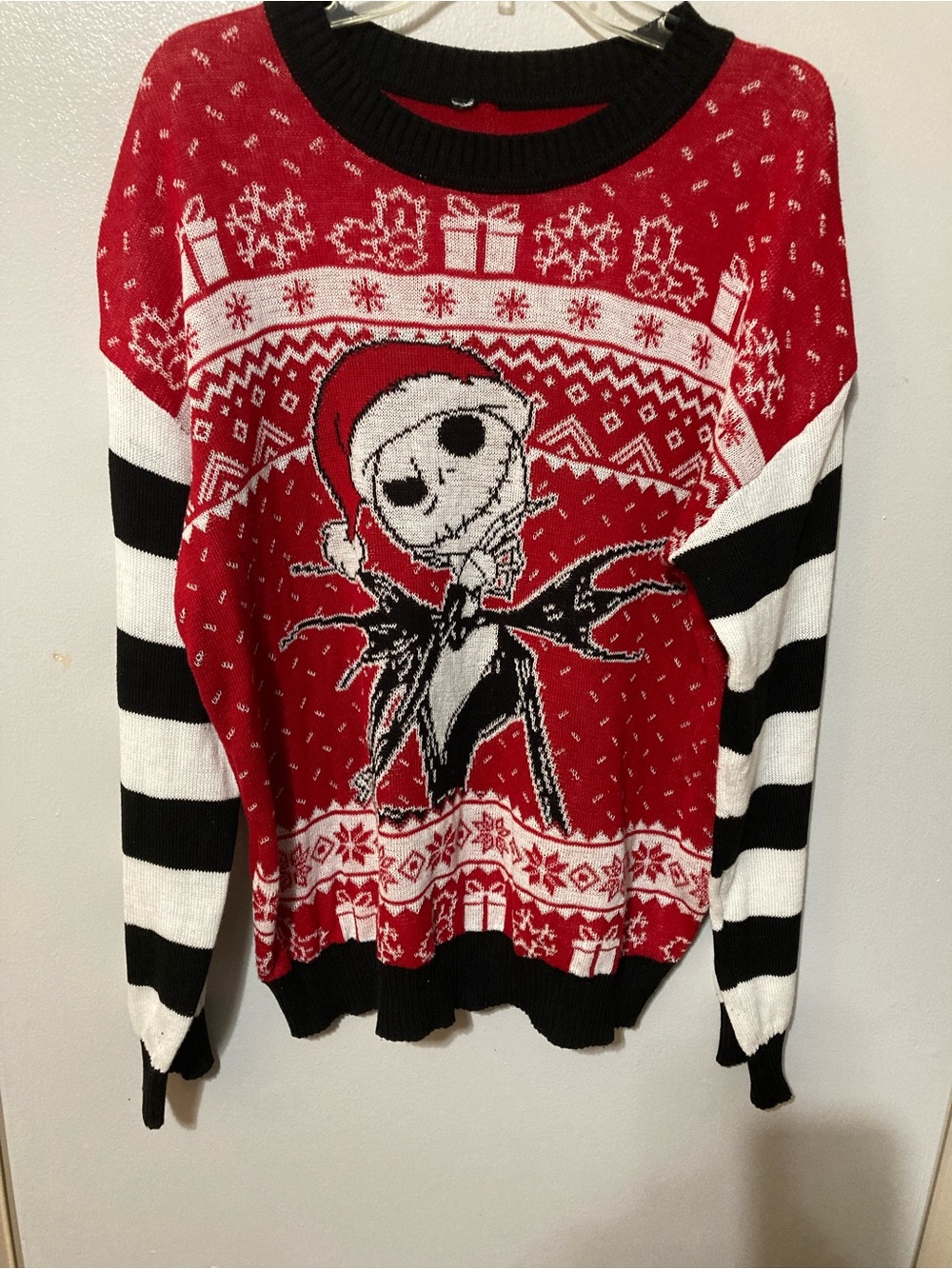 Red Jack Skellington Holiday Crewneck Sweater - Unbranded
